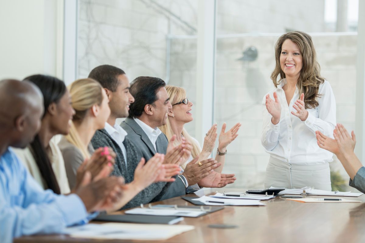 An Employee Getting Recognized for her Milestone