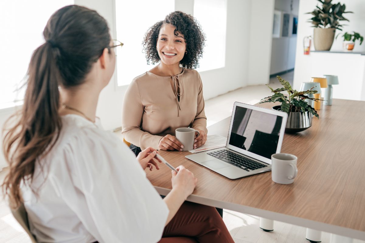 A human resource manager engaging with employee to guide her in best way possible