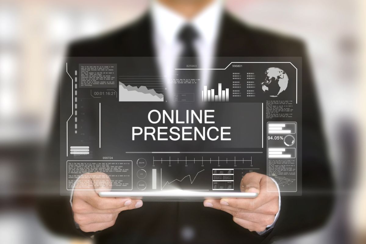 A man showing Online presence virtually