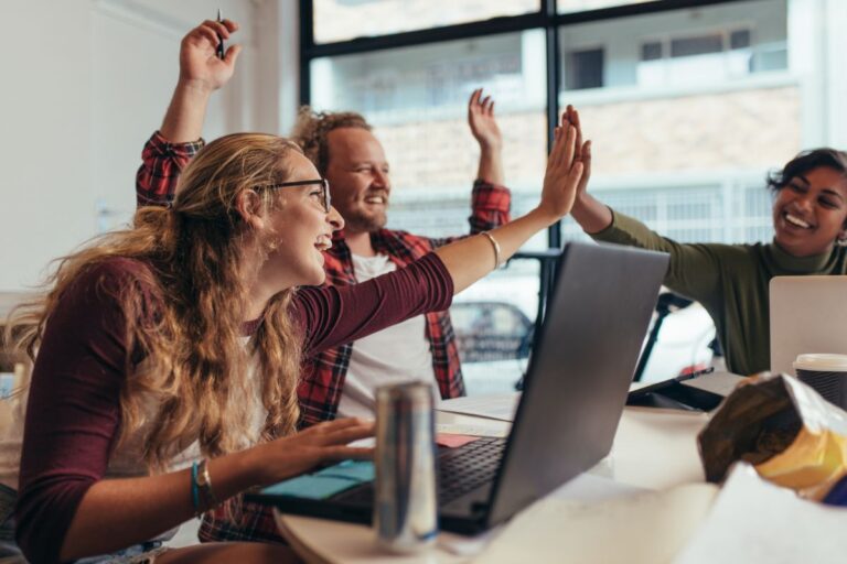 Employees celebrating may month's engagement programme.