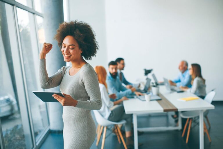 People discussing employee engagement ideas in november