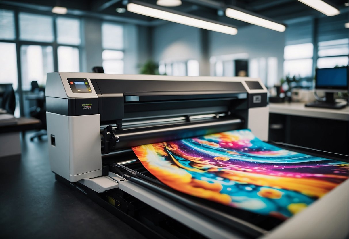 Sublimation by the printer on the smooth textile surface.
