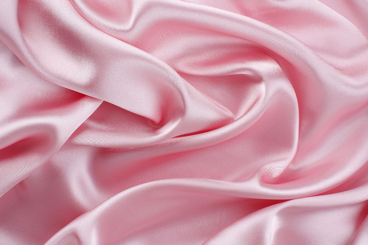 Synthetic Fabric in baby pink colour