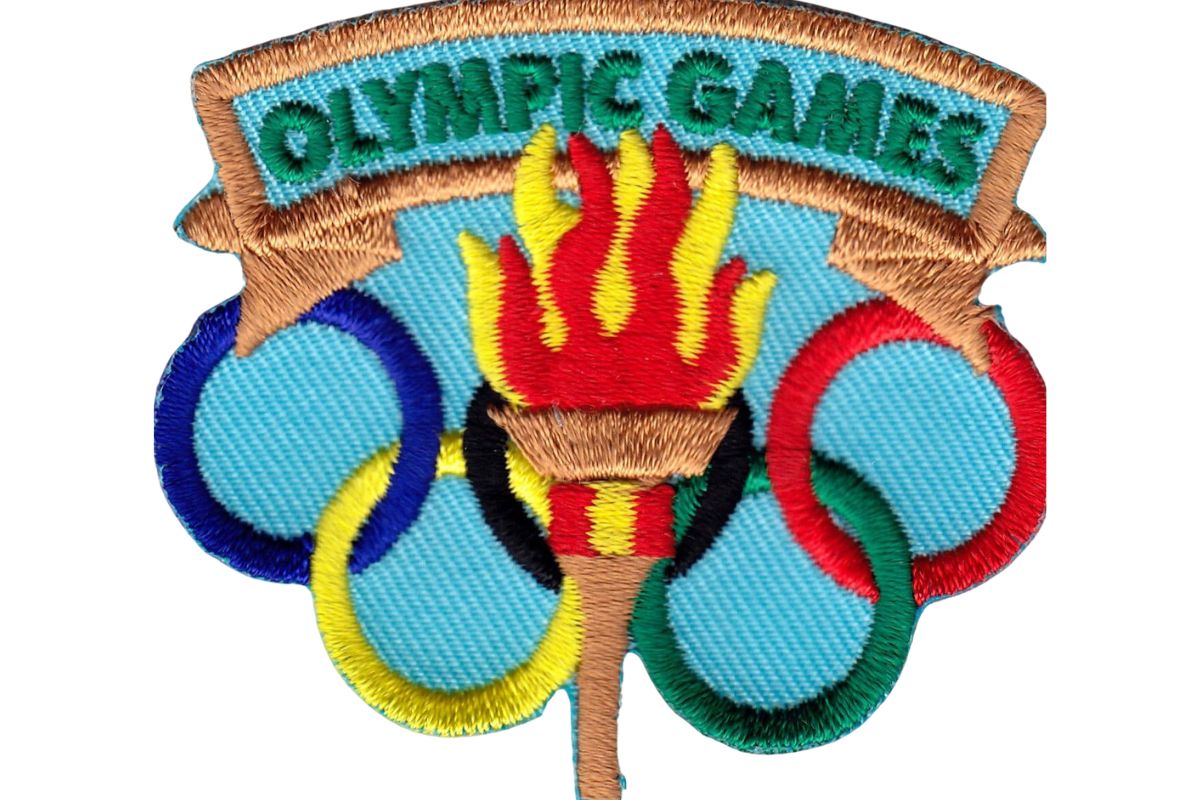 A special Embroidered Patch of olympic to stitch on shirts
