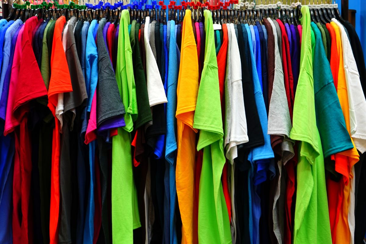 Different comfort colored t shirts shown in the image