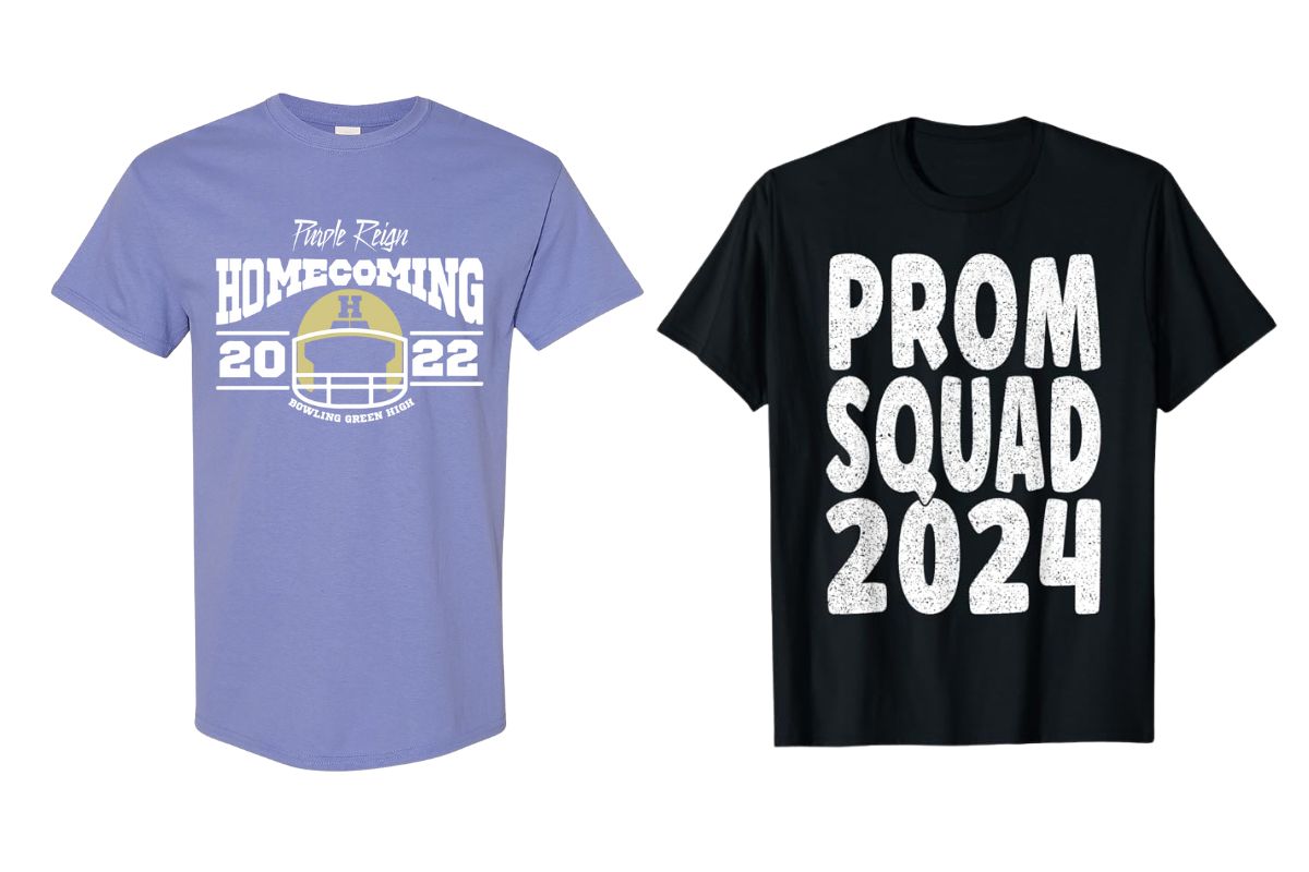 High school homecoming t shirt design shown in the image.