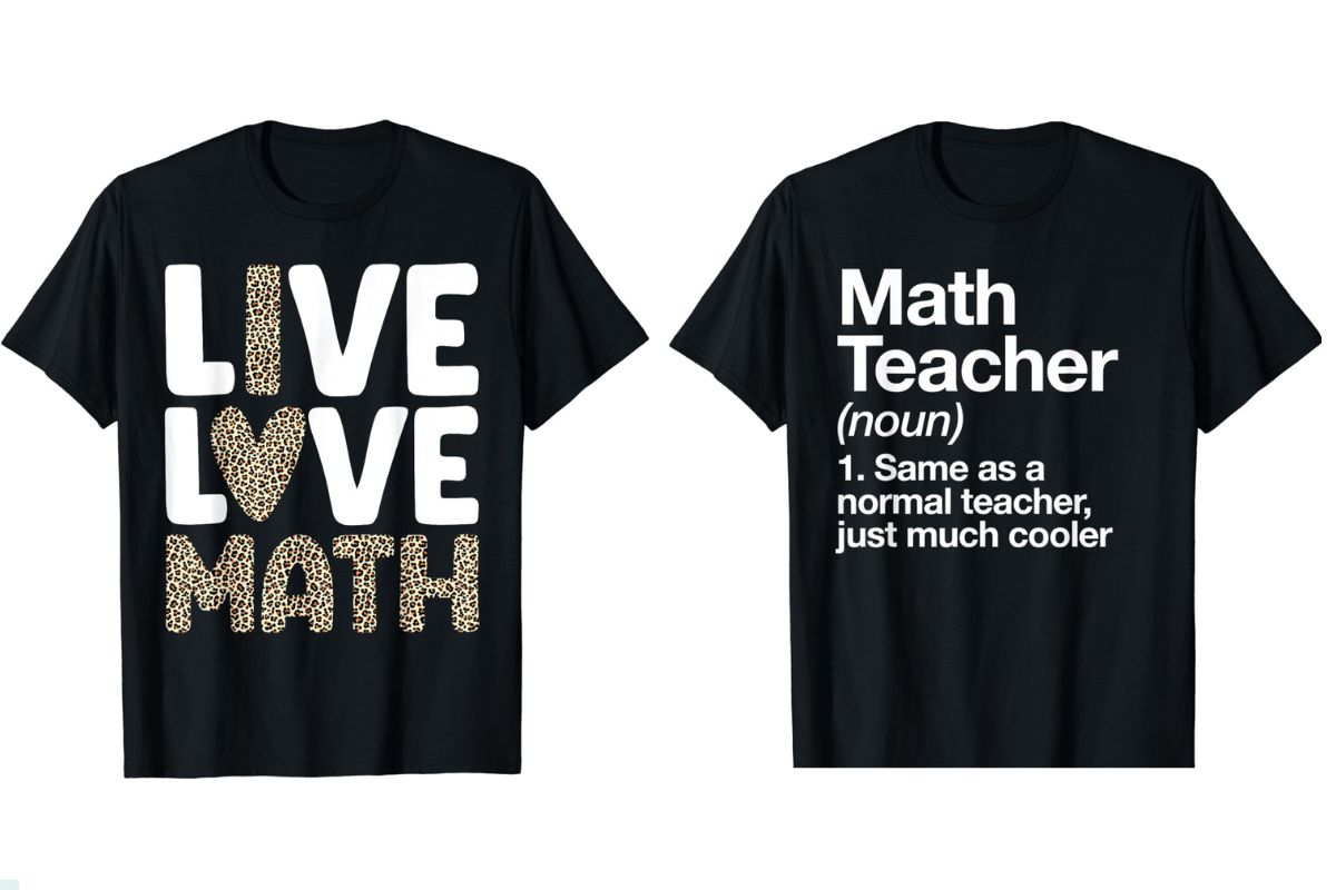 Math t shirt design for teachers
