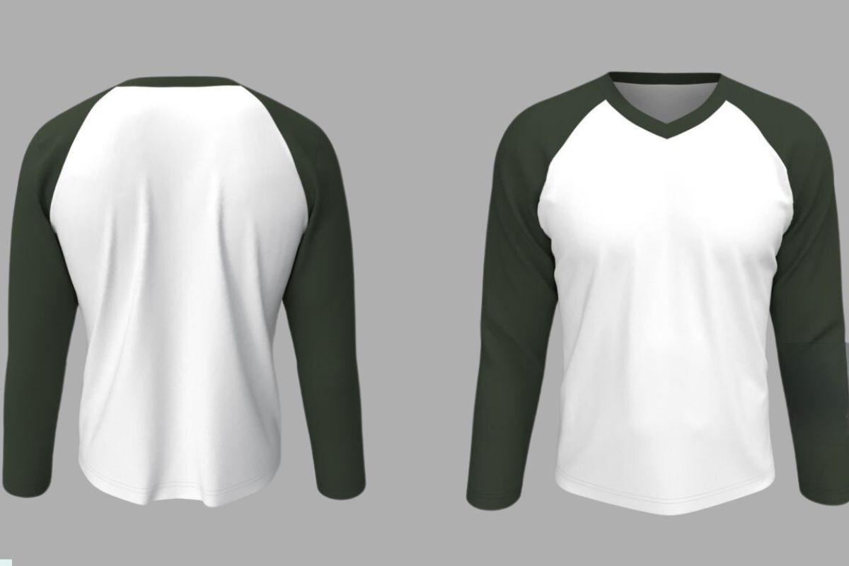 Raglan shirt design shown in the picture.