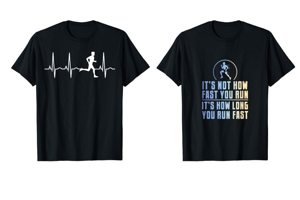 Two awesome running printed t shirt shown in the image