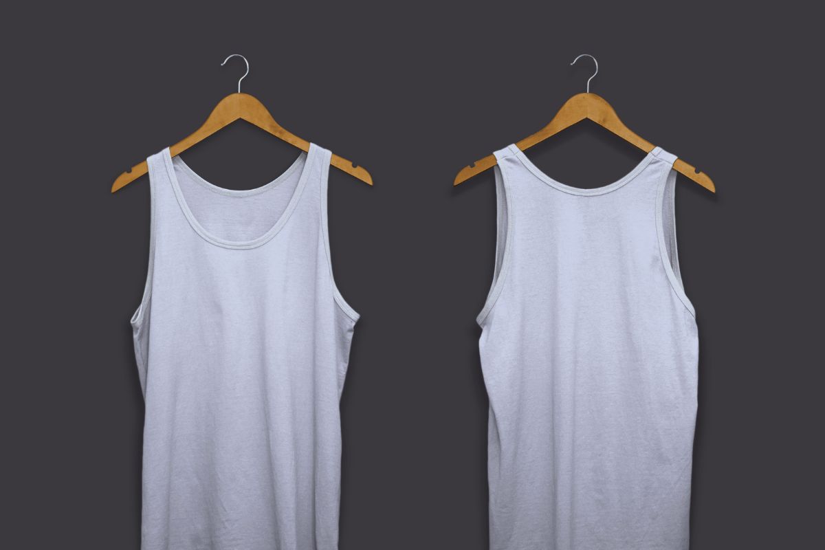 White color muscle tank tops