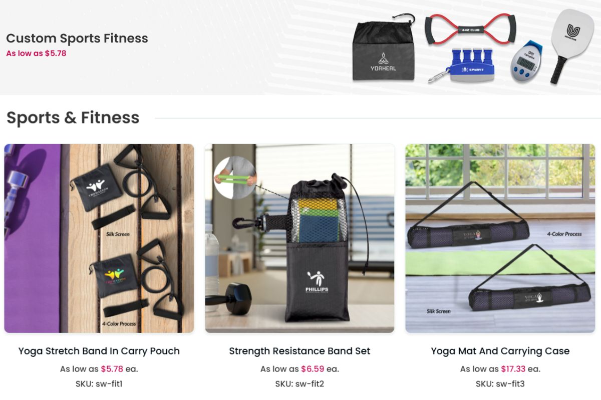 A collection of custom sports gear to buy online