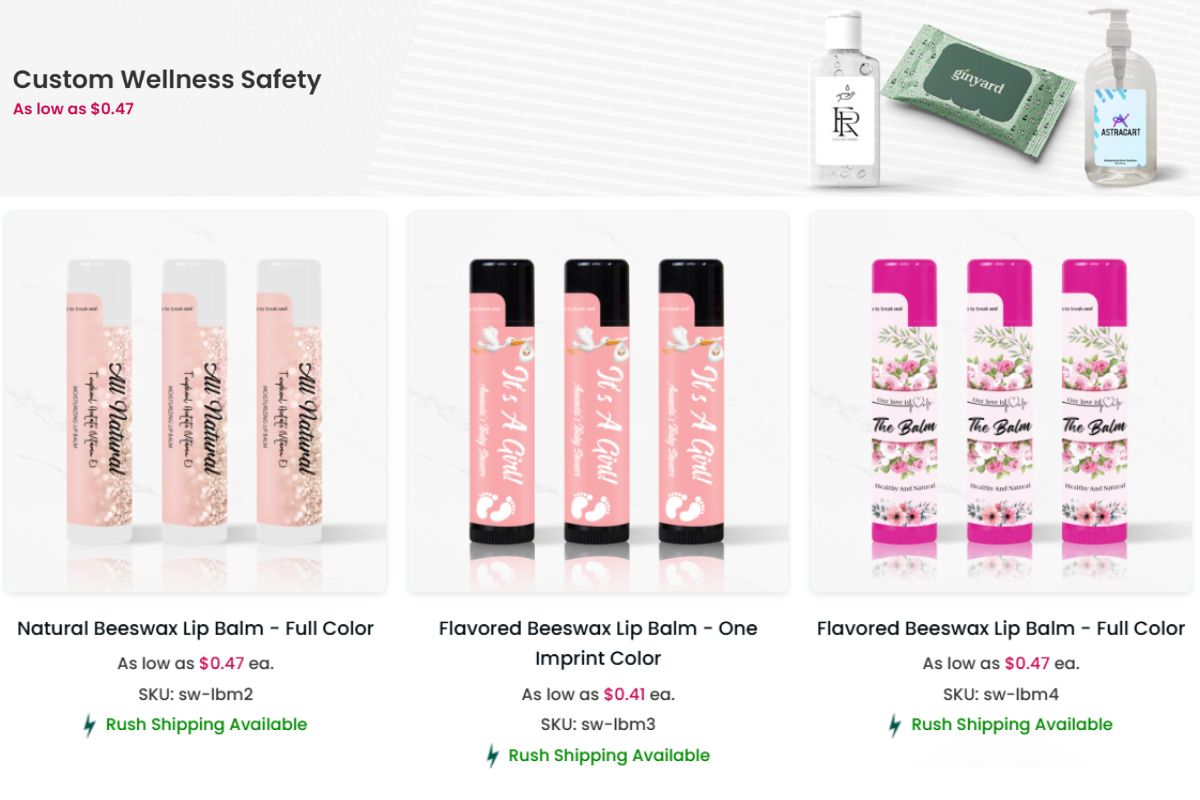 A collection of custom wellness products shown in the image