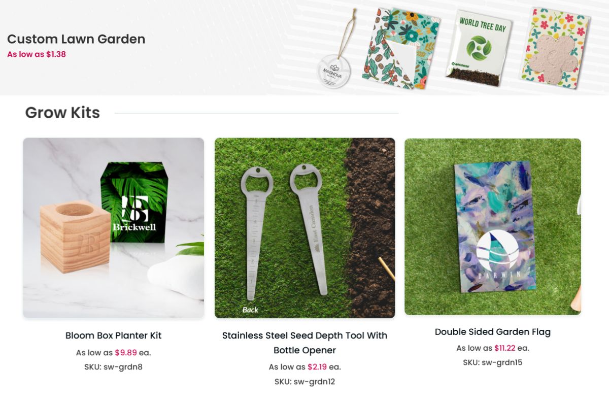 A collection of garden custom kits to buy online