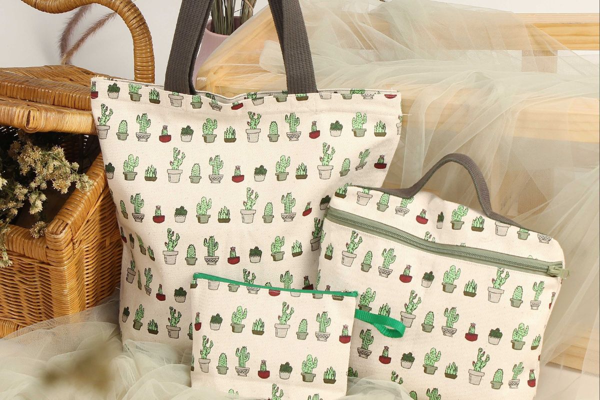 A custom tote kept with some other custom items