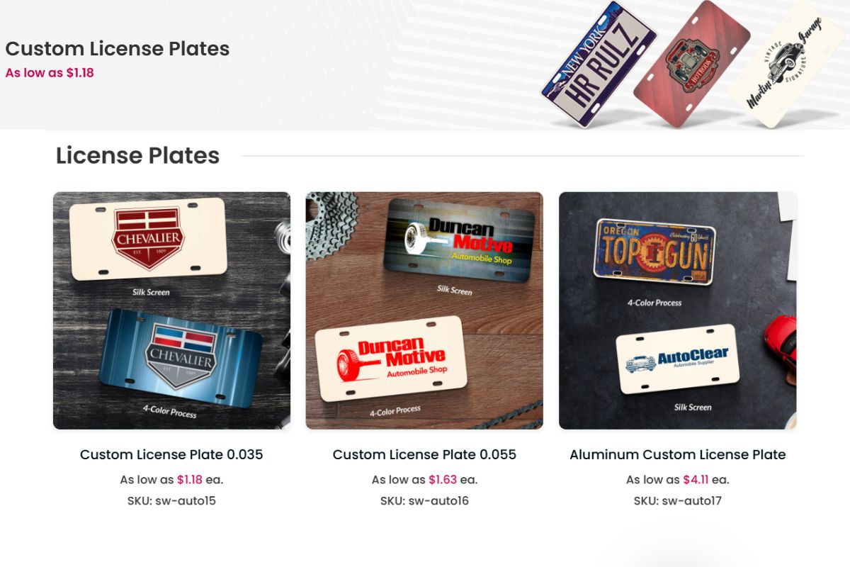 how to order custom license plates