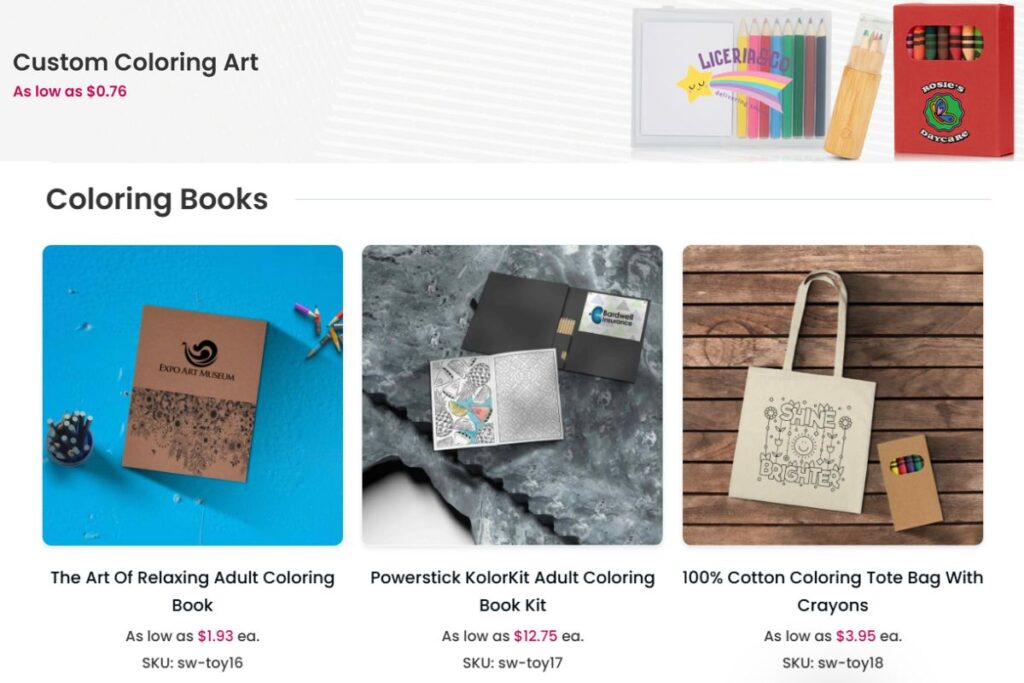 A collection of custom art products to buy online