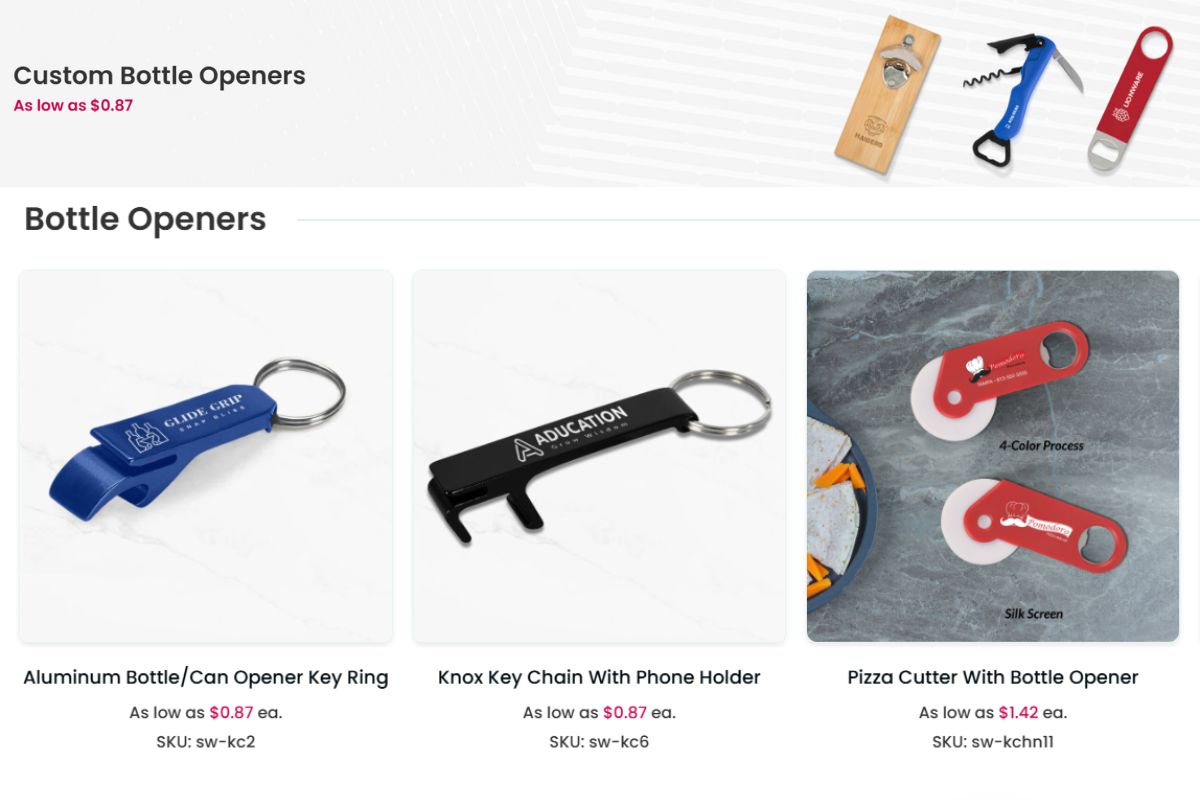 A collection of custom bottle openers to buy online
