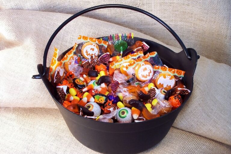 A collection of custom candies kept in the basket