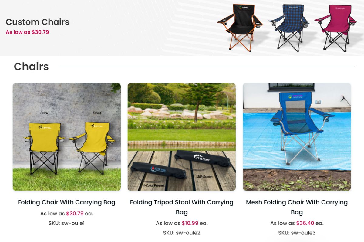 A collection of custom chairs to buy online
