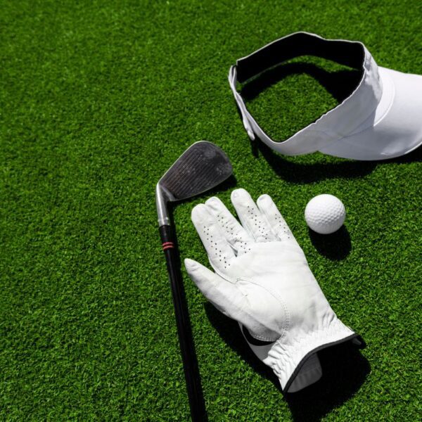 A collection of custom golf products kept with each other