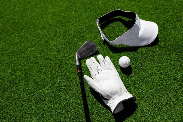 A collection of custom golf products kept with each other