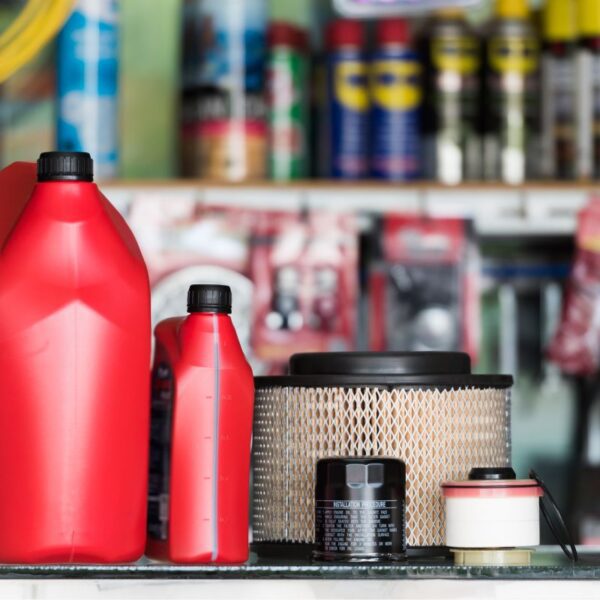 A collection of different auto parts kept at a store shown in the image