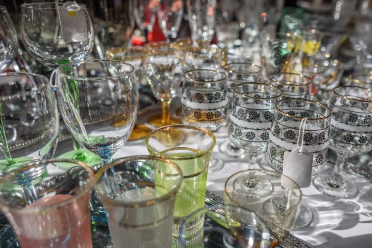 A collection of different custom glassware shown in the image