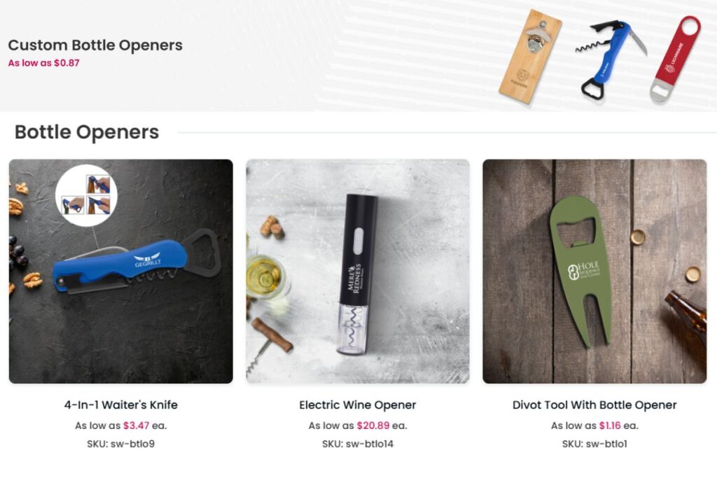 A collection of wine and bottle opener shown in the image