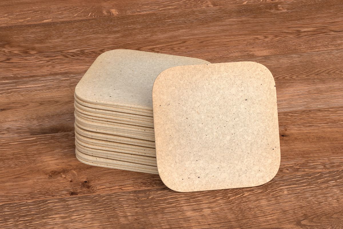 A collection of wooden coasters shown in the image