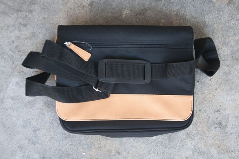 A custom messenger bag shown in the image
