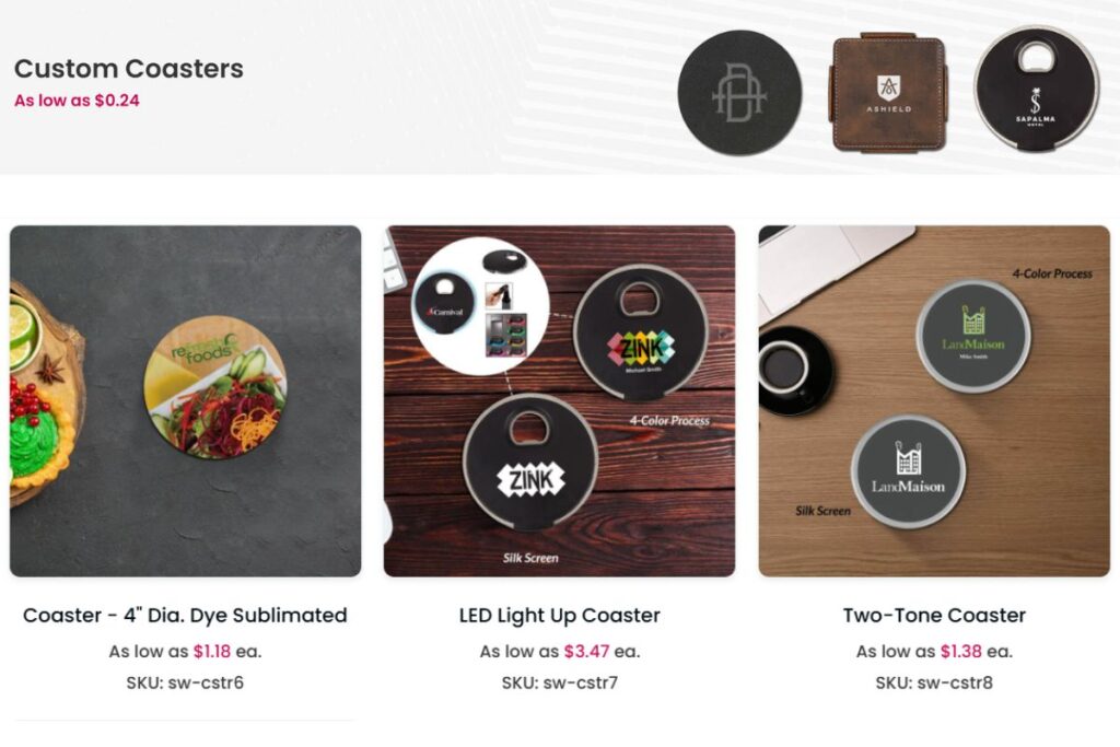 New collection of custom coasters to buy online