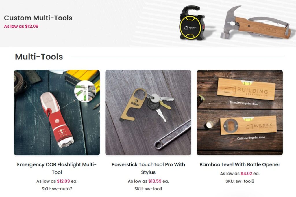 A collection of custom multi tools shown in the image to buy online
