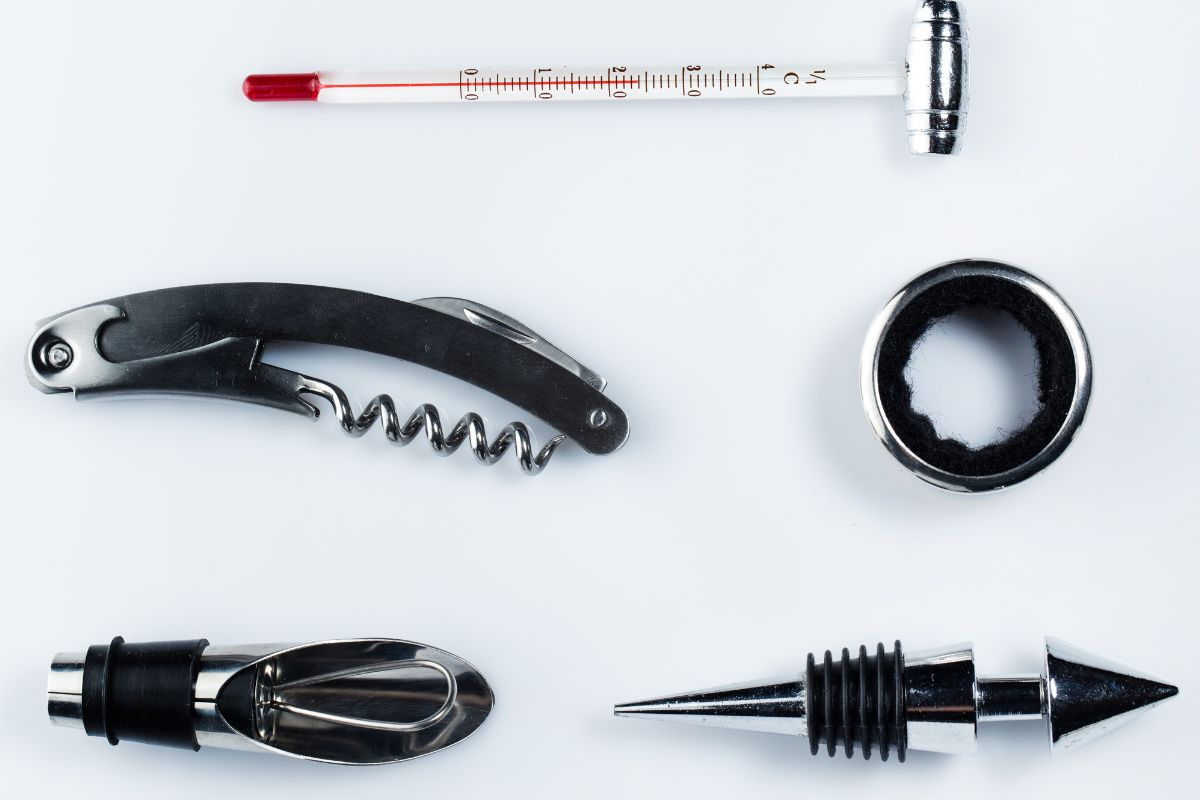 A collection of custom wine accessories kept with each other