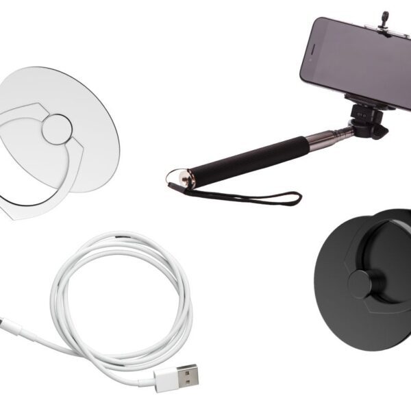 A collection of different custom phone accessories