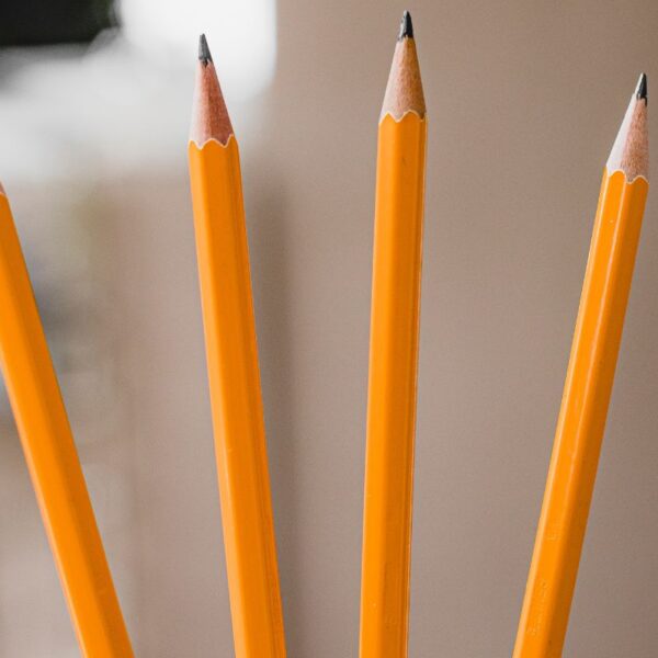 A pair of custom pencils is shown in the image