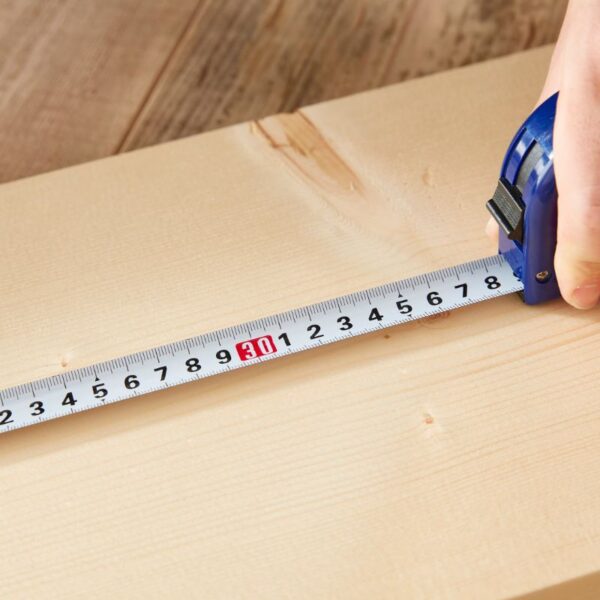 A person is using custom tape measure