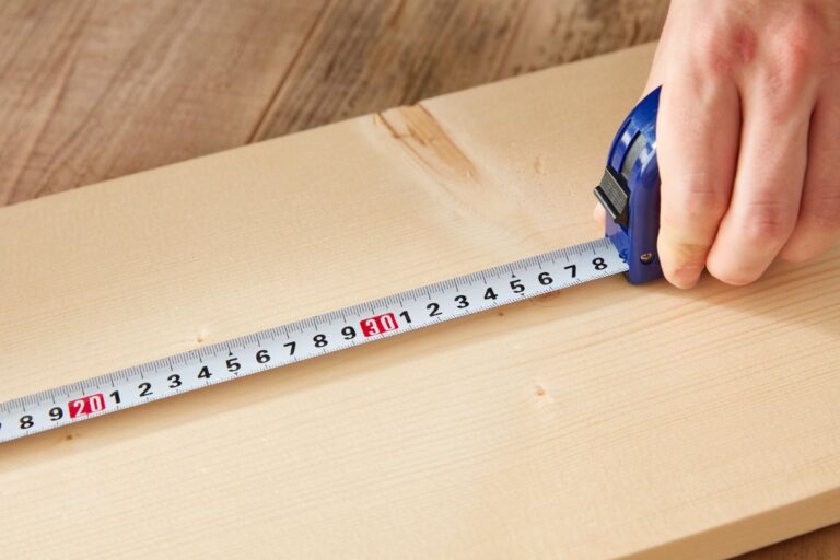 A person is using custom tape measure