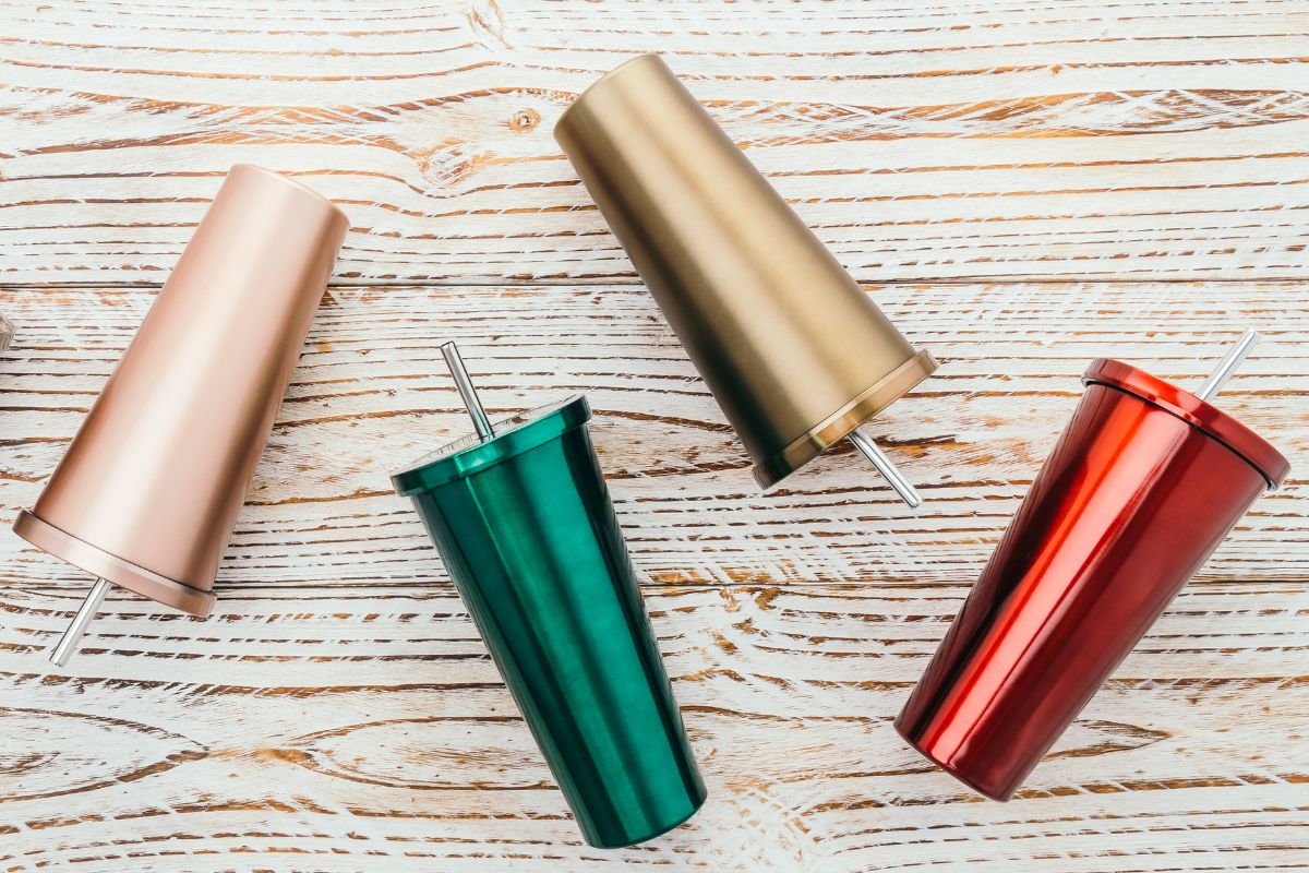 Different colored custom mugs