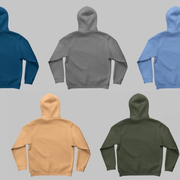 Different colored hoodies that can be customized shown in the image