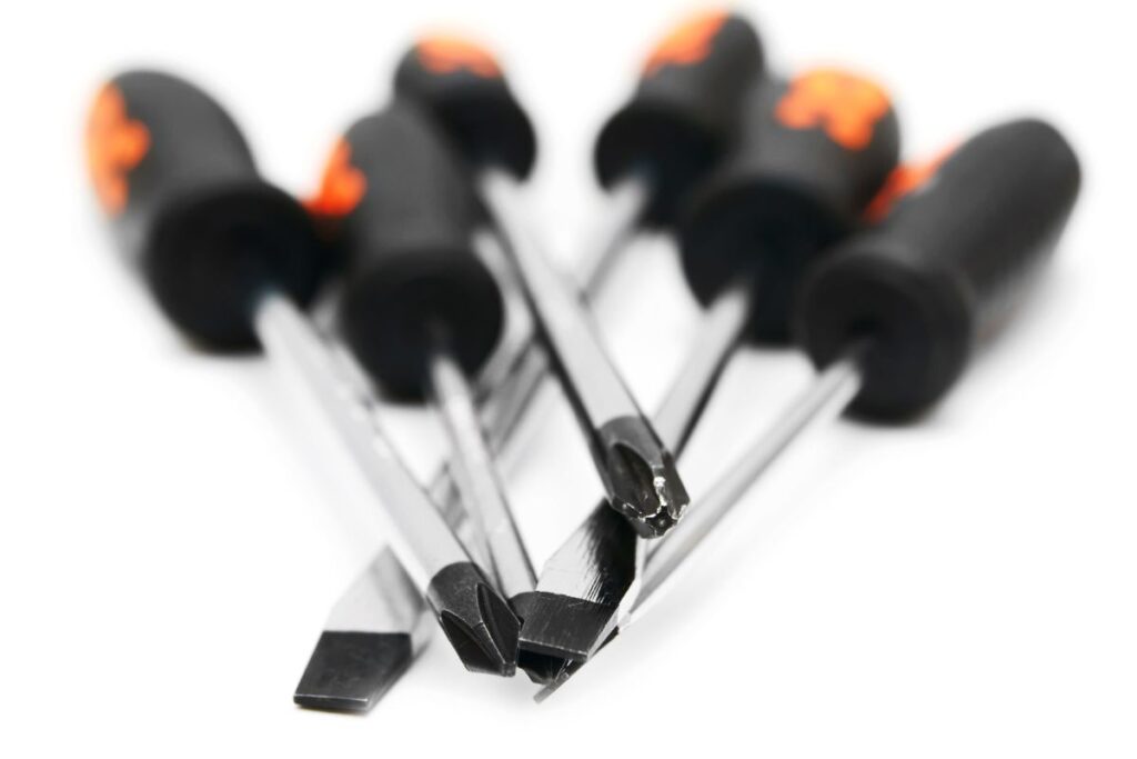 Different types of custom screw drivers shown in the image