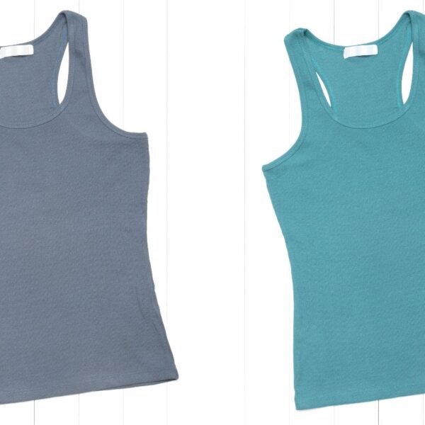 Two custom tank tops kept with each other