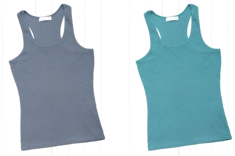 Two custom tank tops kept with each other