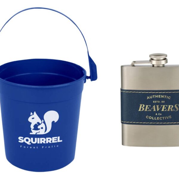 Two different custom specialty drinkware shown in the image