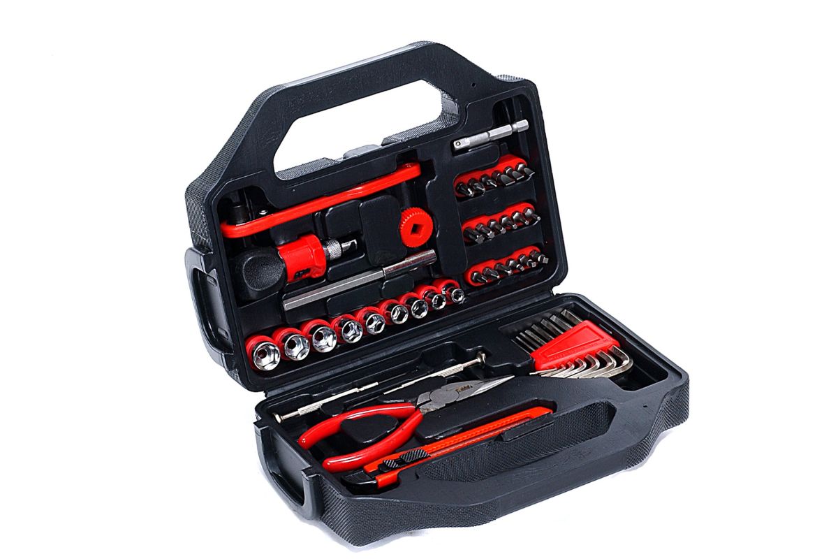 Various tools kept in a custom tool box