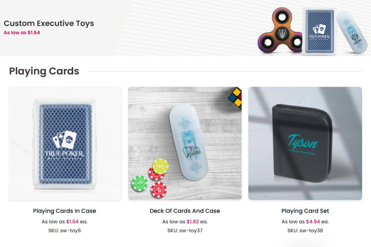 A collection of custom executive toys for sale