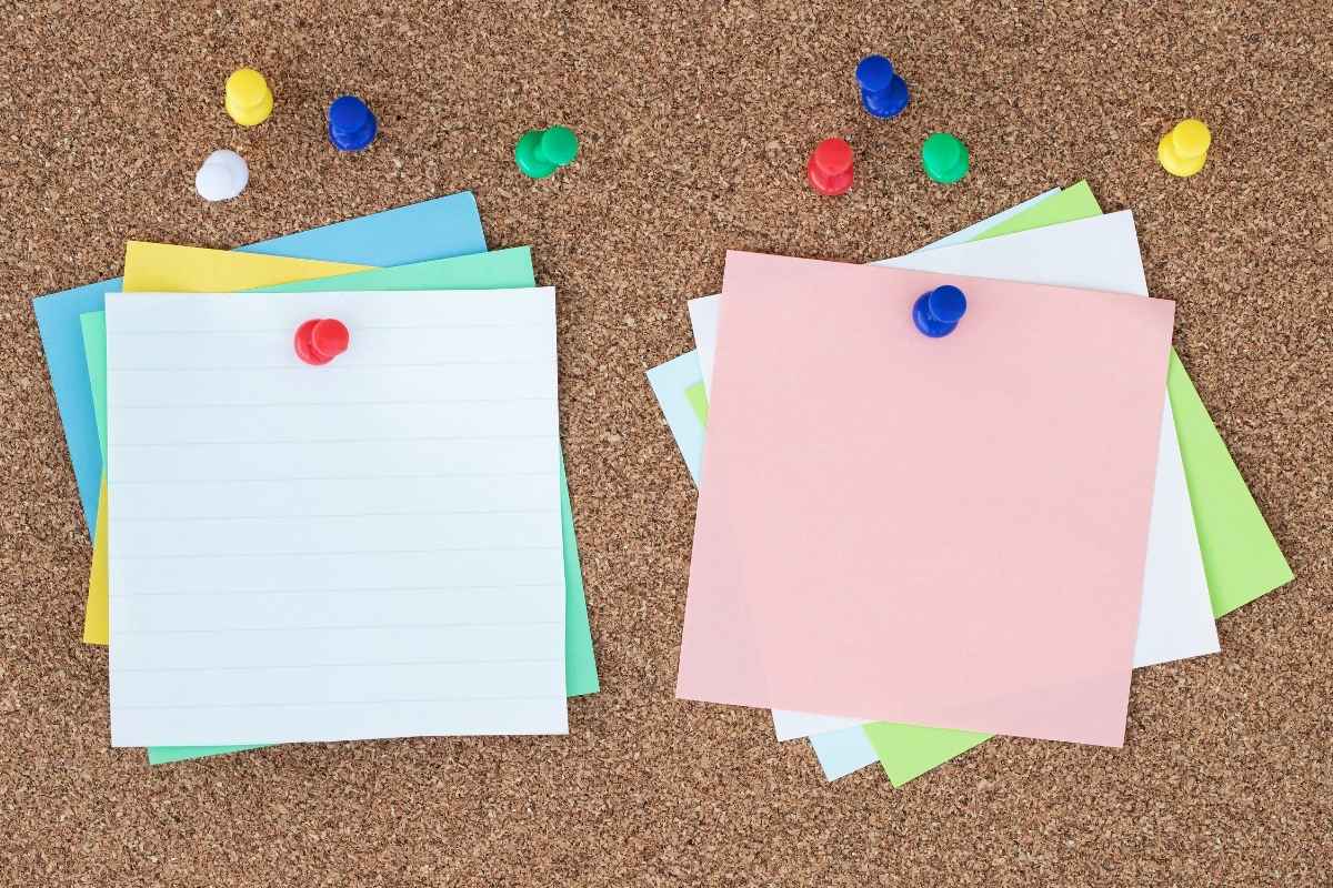 A collection of custom sticky notes kept as reminders