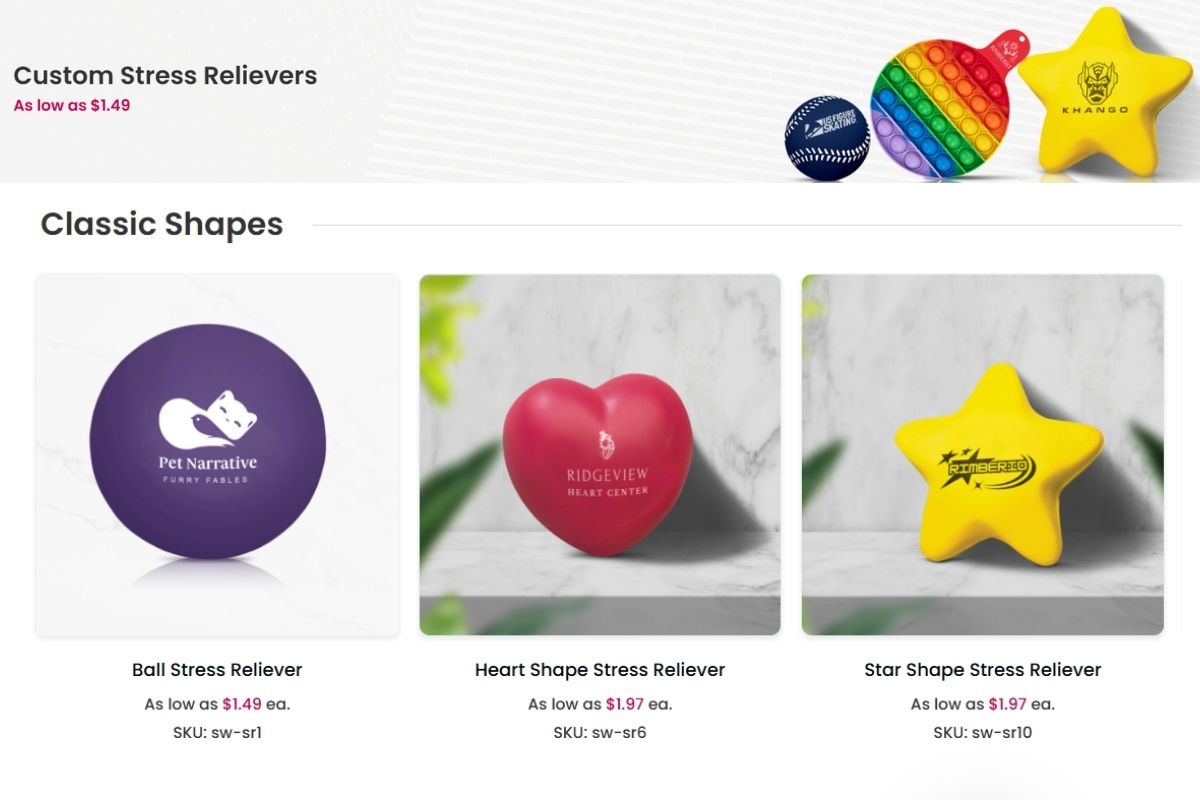 A collection of custom stress relievers for sale