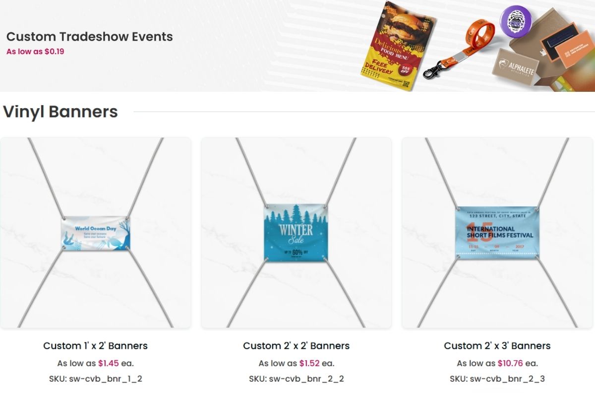 A collection of custom tradeshow events for sale