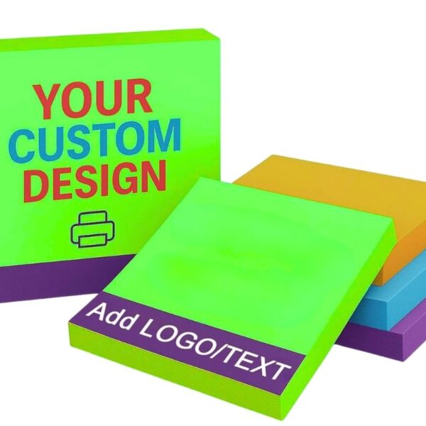 A collection of different colored custom sticky notes