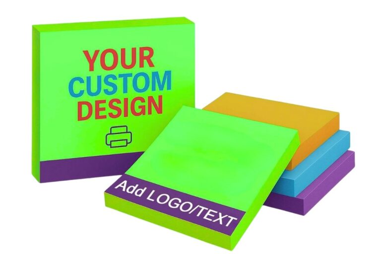 A collection of different colored custom sticky notes